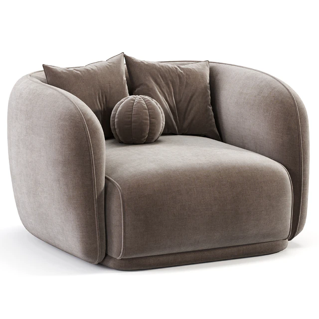 Troy Fabric Armchair — Descargar