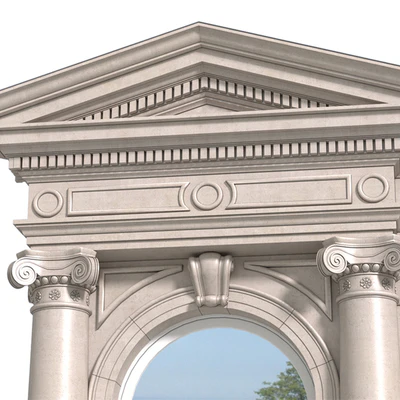 Классический фасад с фронтоном и колоннами.Classic facade with pediment — Вид 3