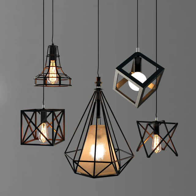 Nordic retro wrought iron industrial Chandelier part-2 — Скачать