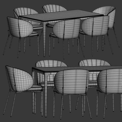 Shell Chair Canto Table Dining Set — Вид 3