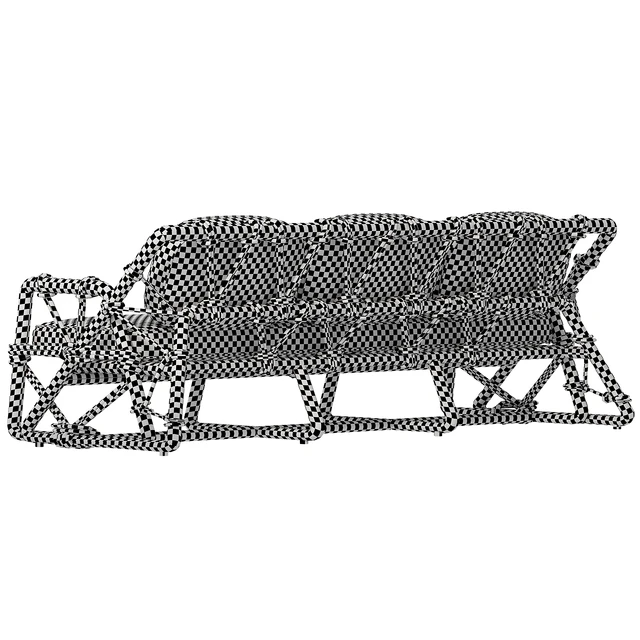 Outdoor Woven Rope Sofa in Natural Teak — Скачать