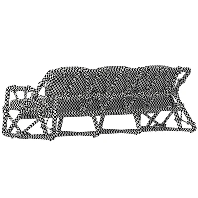 Outdoor Woven Rope Sofa in Natural Teak — Вид 5