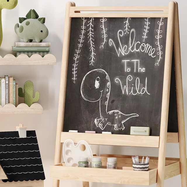 Crate and Barrel Wooden Easel , Dollhouse and Decor for Kids 02 — Скачать