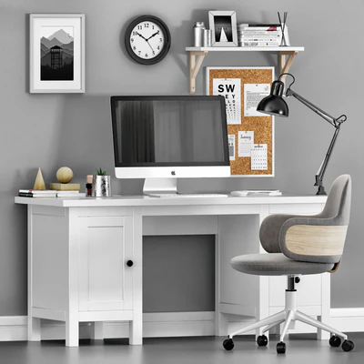 IKEA HEMNES with ALKI LAN chair workplace — Вид 1