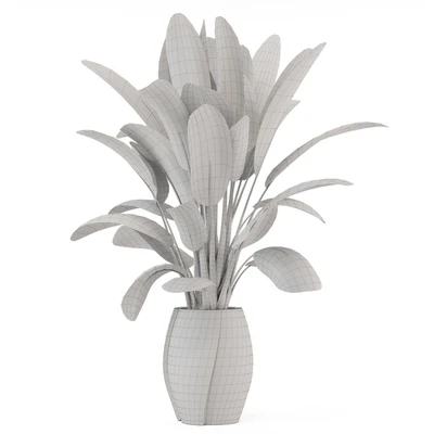 Indoor Plants  in rusty Concrete Pot - Set 1612 — Вид 2