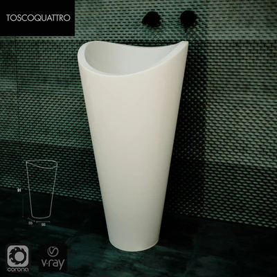 TOSCOQUATTRO РАКОВИНА НАПОЛЬНАЯ ИЗ ИСКУССТВЕННОГО КАМНЯ FORMA БЕЛАЯ — Скачать