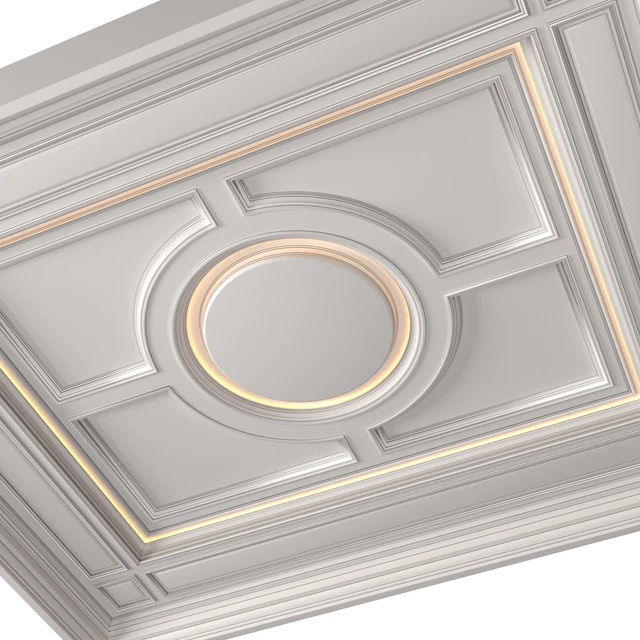 Кессонный потолок с подсветкой в классическом стиле .Modern coffered illuminated ceiling — Скачать