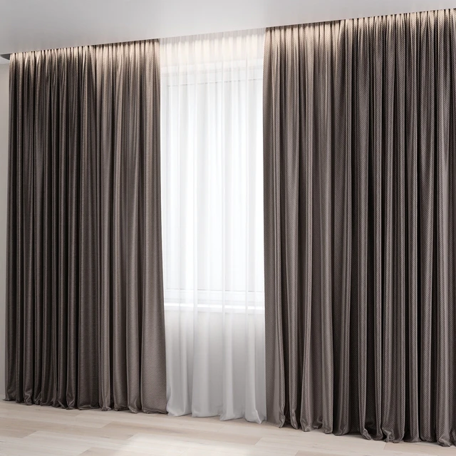 Curtains set 05 vray | corona — Descargar