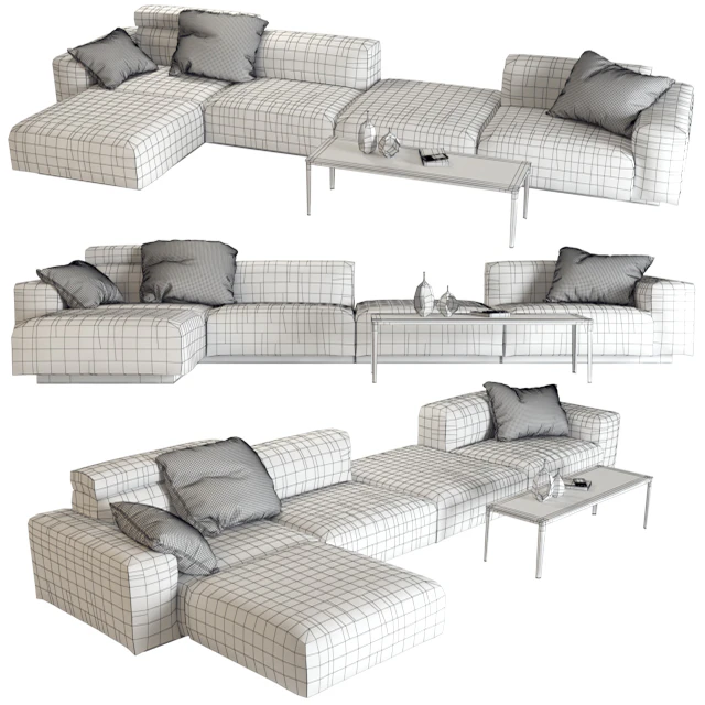 Vitra Soft Modular Sofa (vray GGX) — Скачать