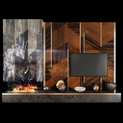 TV Wall Units set 04 — Ver 1