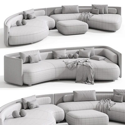 Bezier Cord Outdoor Sofa by Minotti — View 5
