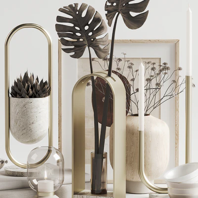 Decoration Set 002 Arche Collection Hauri Candleholder by Peca — Ver 2