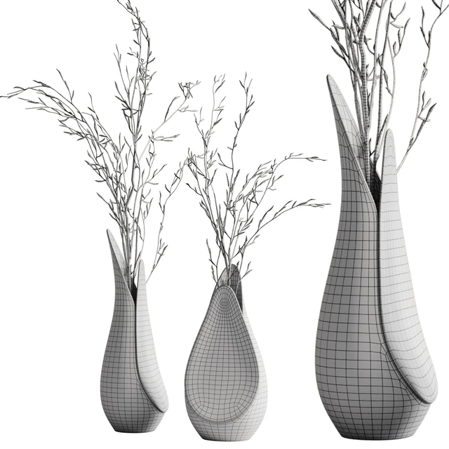 Coals vase from Corner design with branches — Descargar