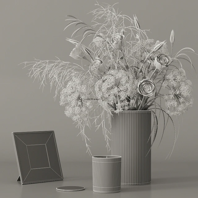 Decorative set with a green bouquet — Descargar
