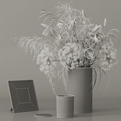 Decorative set with a green bouquet — Ver 2