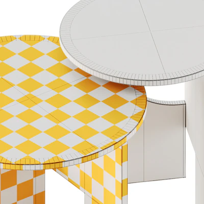 NICOLINE MONDRIAN Round marble coffee table — Ver 5