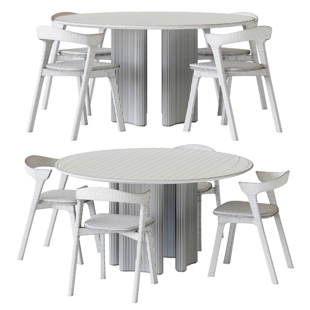 Roller Max Dining Table and OAK BOK Chair — Descargar