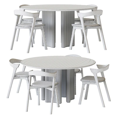 Roller Max Dining Table and OAK BOK Chair — Ver 2