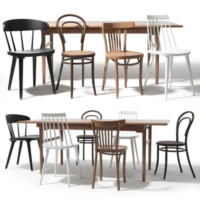 Thonet and IKEA chairs set — Вид 1