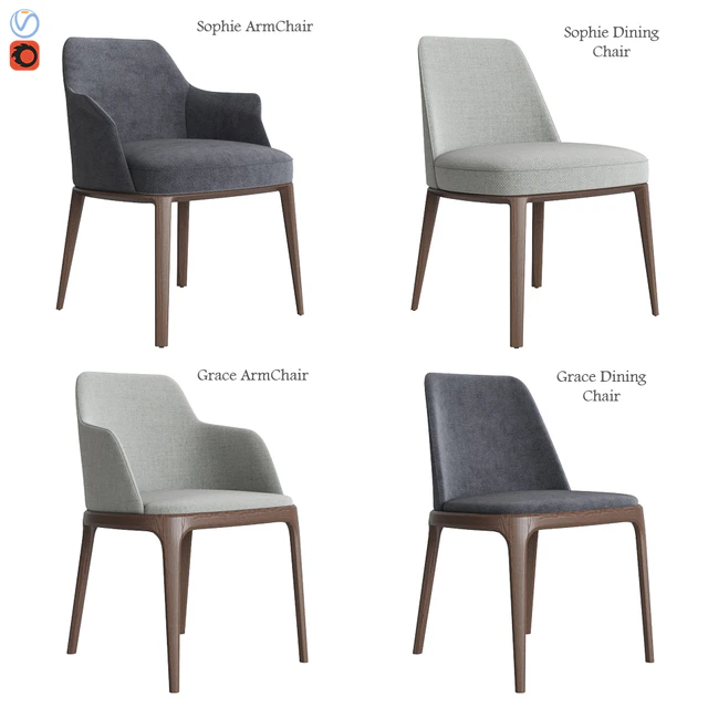 Poliform Sophie & Grace Chair Set — Descargar