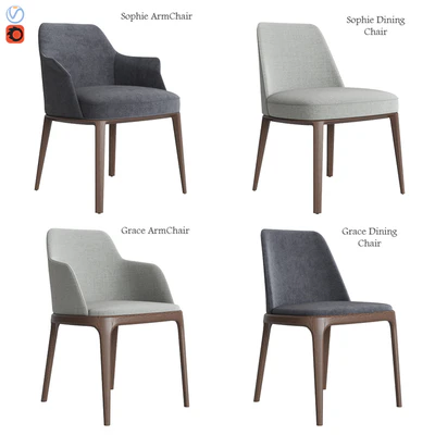 Poliform Sophie & Grace Chair Set — Ver 1