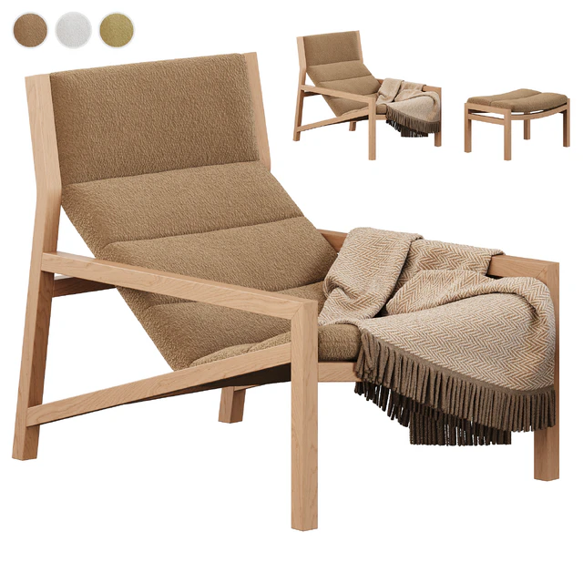 Jardan Lake Armchair with ottoman — Descargar