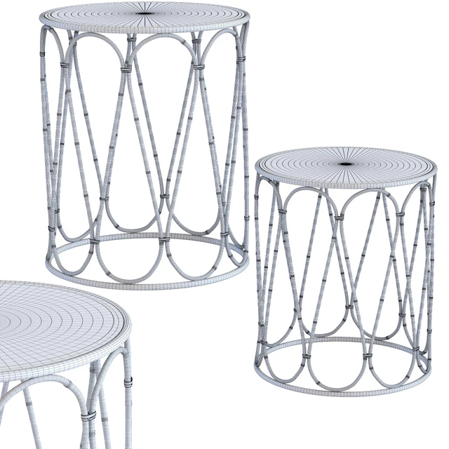 Side Table Bamboo Loop (2Set) — Descargar