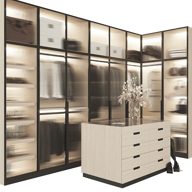 Corner wardrobe with island — Descargar