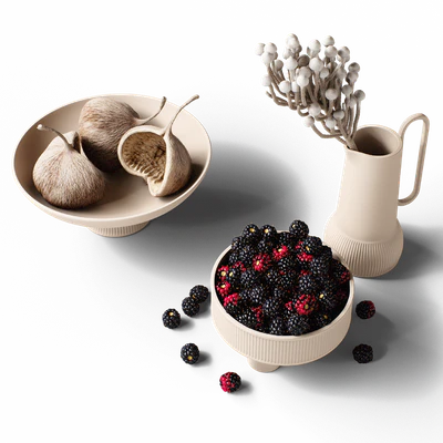 Decorative set 77 Blackberry and brunia — Ver 4