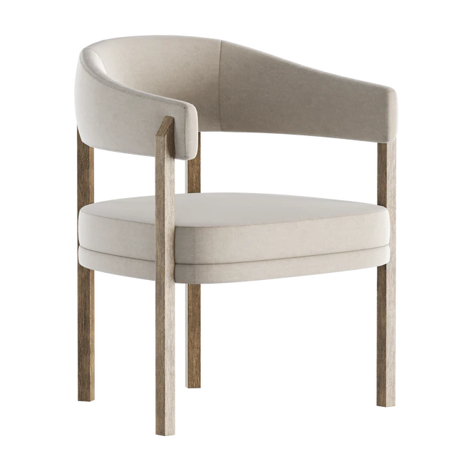 Barrel Dining Chair in Grizzly Taupe — Скачать