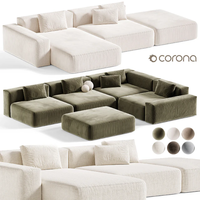 Modular Sofa BON ONE 33, Модульный диван — Скачать