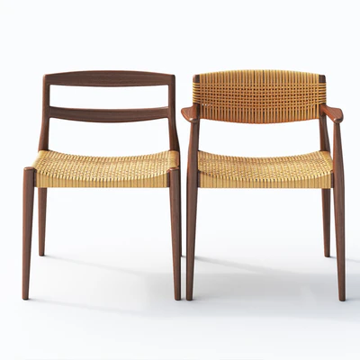 Chair and armchair Ejner Larsen &amp; Aksel Bender Madsen — Ver 2