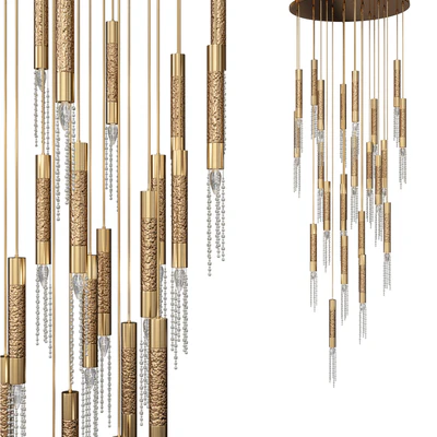 Nodes 8 Light Linear Chandelier — Ver 1