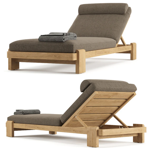 RH VIGO TEAK CHAISE — Скачать