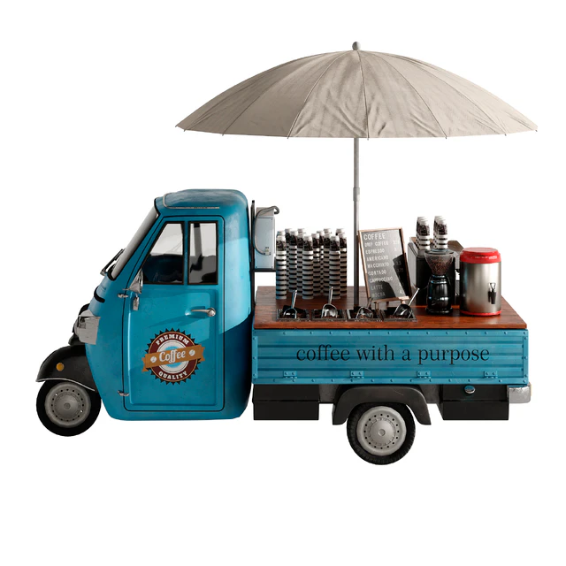 Foodtruck coffee blue set 7 — Descargar