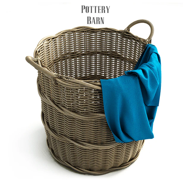 Pottery barn, Chelsea Woven Arurog Rattan Basket, Extra-Large Oval — Descargar