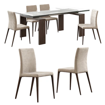 Tonin Casa / Aragona Chair + Brooklyn Table — Ver 1