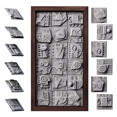 Panel decorative cube square n3 / Panel decorative from cubes square # 3 — Ver 1