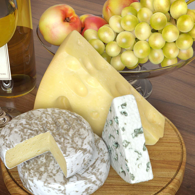 White wine and cheese set — Descargar