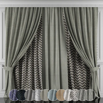 Curtains with window and moldings 426-431 — download
