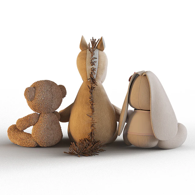 Three plush toys — Descargar