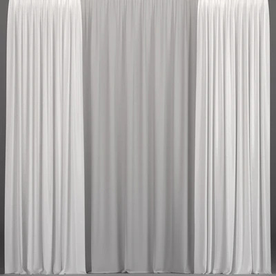 White curtains from tulle. — Ver 1