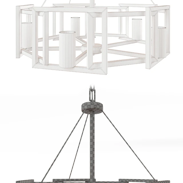 Marco 5 Light Chandelier White Gold with Clear Glass — Descargar