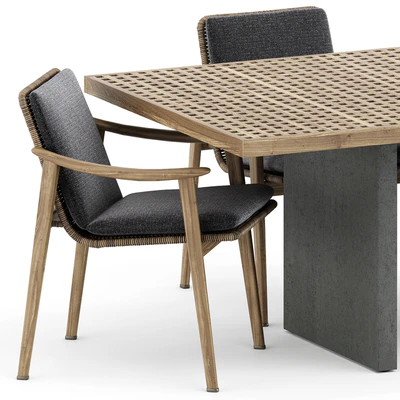 Fynn Outdoor chair and Quadrado table by Minotti — Вид 5