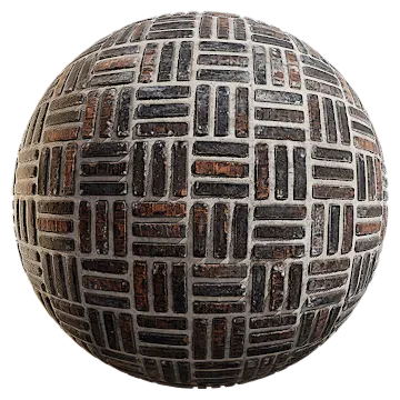 basketweave brick facade 001 — Скачать