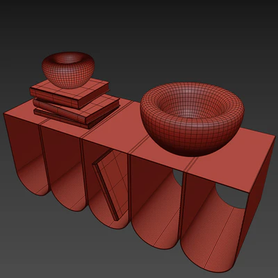 Kristina Dam collection curved bench — Ver 3