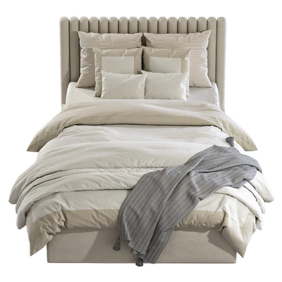Bed with soft headboard 5 — Ver 5