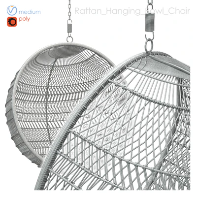 wicker chair BALL — Ver 3