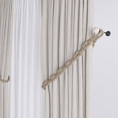CURTAIN WHITH ROPE — Вид 3