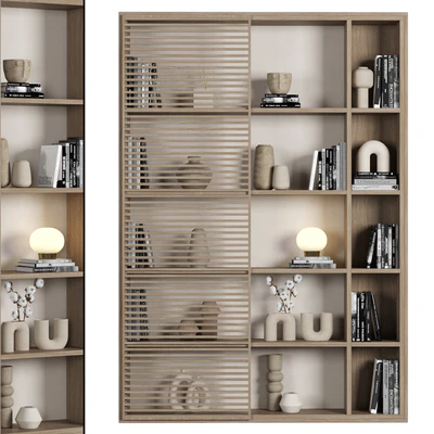 Cabinet with shelves 041 — Ver 3
